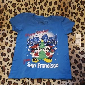 Nwt Disney kids sm San Francisco holiday shirt